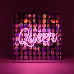 Sélectionné par Fleux Boite Acrylique Neon - Queen - Rose Hot