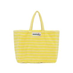 Sélectionné par Fleux Sac Weekend A Rayures - Pristine & Neon Yellow New