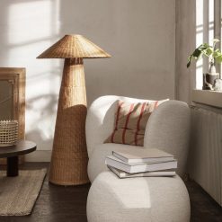 Ferm Living Lampadaire Dou Rotin - 131 Cm - Naturel Best