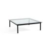 Hay Table Basse Kofi Chene Massif Noir & Verre Clair - L 120 X L 120 X H 36 Cm Clearance