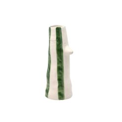 F&H Vase A Bec Et Cils En Gres - Vert Hot