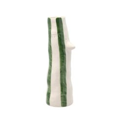 F&H Vase A Bec Et Cils En Gres - Vert Hot