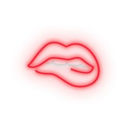 Sélectionné par Fleux Lampe Murale Neon Led Bitting Lips - Rouge Online