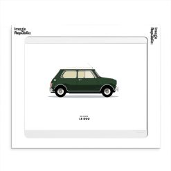 Image Republic Affiche Le Duo Mini Cooper Vert Fonce - 30 X 40 Cm Online