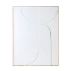 HK Living Cadre Relief Art B - 100 X 123 Cm - Blanc Xl New