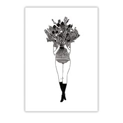 Helen B Affiche A4 Fille Aux Fleurs - 21 X 29,7 Cm Wholesale