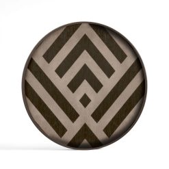 Ethnicraft Vide-Poche En Bois - Graphite Chevron - 30 X 30 Cm Clearance