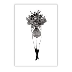 Helen B Affiche A3 Fille Aux Fleurs 29,7 X 42 Cm Clearance