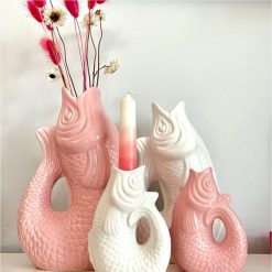 Sélectionné par Fleux Carafe / Vase Monsieur Carafon Poisson - Rose Best