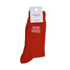 Félicie Aussi Chaussettes Send Nudes Paillettes 36/40 - Rouge Clearance