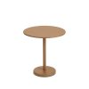 Muuto Table A Cafe Linear Steel Burnt Orange - O 70 X H 73 Cm New