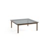 Hay Table Basse Kofi Noyer Massif & Verre Teinte Gris - L 100 X L 100 X H 36 Cm Wholesale