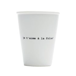 Helen B Gobelet "Je T'Aime A La Folie" En Porcelaine Clearance