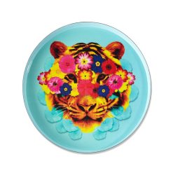 Gangzai Plateau Rond Mask Tiger En Fer - O 33 Cm Hot