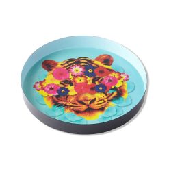 Gangzai Plateau Rond Mask Tiger En Fer - O 33 Cm Hot