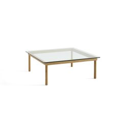 Hay Table Basse Kofi Chene Massif & Verre Clair - L 100 X L 100 X H 36 Cm Hot