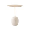 And Tradition Table D'Appoint Lato Ln8 Chene / Marbre Crema Diva - O 40 Cm Wholesale