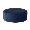 Broste Copenhagen Pouf Velours Wind - Bleu Best