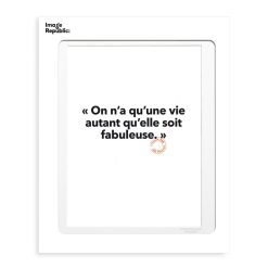 Image Republic Affiche Loic Prigent On N'A Qu'Une Vie - 30 X 40 Cm Online