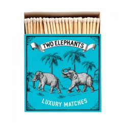 Archivist Gallery Allumettes Two Elephants On Blue Wholesale