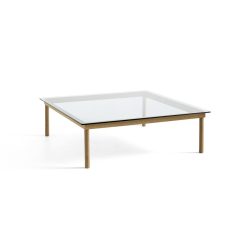 Hay Table Basse Kofi Chene Massif & Verre Clair - L 120 X L 120 X H 36 Cm Clearance