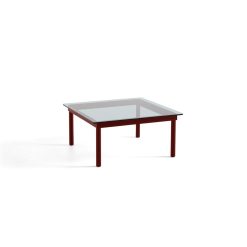 Hay Table Basse Kofi Chene Massif Rouge Grange & Verre Teinte Gris - L 80 X L 80 X H 36 Cm Online