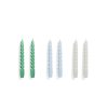 Hay Set De 6 Bougies Twist - Vert/Bleu/Gris Hot