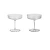 Ferm Living Set De 2 Verres A Champagne Ripple Transparent Online