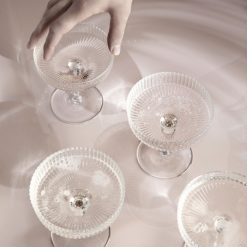 Ferm Living Set De 2 Verres A Champagne Ripple Transparent Online