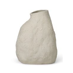 Ferm Living Vase Vulca En Gres Emaille L - Blanc Hot