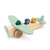 Trixie Jouet Avion Animaux En Bois New