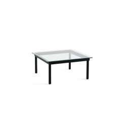 Hay Table Basse Kofi Chene Massif Noir & Verre Clair - L 80 X L 80 X H 36 Cm New