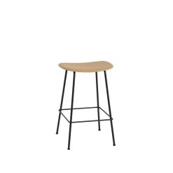 Muuto Tabouret De Comptoir Fiber Tube Noir + Assise Ocre Wholesale