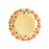 Rice Assiette A Fleurs En Ceramique - Creme Clearance