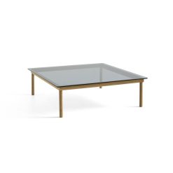 Hay Table Basse Kofi Chene Massif & Verre Teinte Gris - L 120 X L 120 X H 36 Cm Online