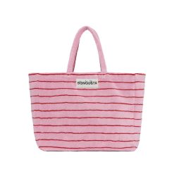 Sélectionné par Fleux Sac Weekend A Rayures - Baby Pink & Ski Patrol Red Wholesale