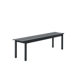 Muuto Banc Linear Steel Black - 170 X 34 Cm Clearance