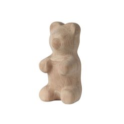 BoyHood Figurine Ours En Guimauve - H 15.5 Cm Chene Fume Best