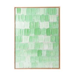 HK Living Cadre Peinture Abstraite - 75 X 100 Cm - Verte New