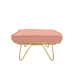 Honoré Pouf Croisette En Velours - Rose Hot