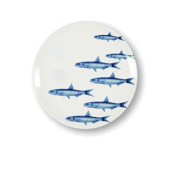 Sélectionné par Fleux Assiette A Dessert Poissons En Porcelaine - O 21 Cm New