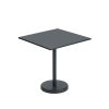 Muuto Table A Cafe Linear Steel Black - 70 X 70 X H 73 Cm Clearance