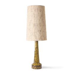 HK Living Pied De Lampe Retro En Gres - Moutarde Hot