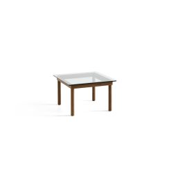 Hay Table Basse Kofi Noyer Massif & Verre Clair - L 60 X L 60 X H 36 Cm Online