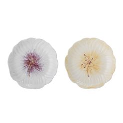 Bloomingville Set De 2 Assiettes Mimosa En Gres - O 21 X 3,5 Cm - Violet & Creme New