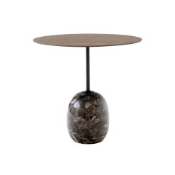 And Tradition Table D'Appoint Lato Ln9 Noyer / Marbre Emparador - O 50 Cm Hot