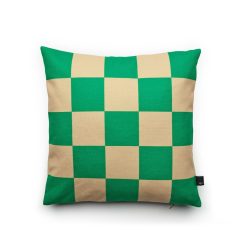 FEST Amsterdam Coussin Checks - 45 X 45 Cm - Vert/Sable New