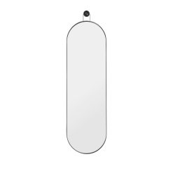 Ferm Living Miroir Poise Oval Metal Noir - H 98 X 28 Cm Best