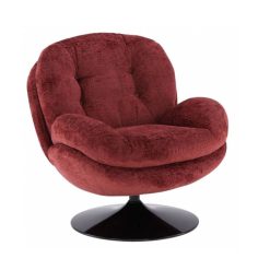 Sélectionné par Fleux Fauteuil Memento En Velours - 81 X 86 X 83 Cm - Bordeaux Hot