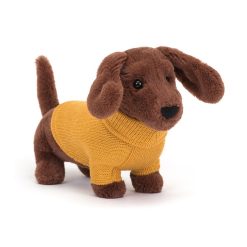 Jellycat Peluche Chien Saucisse Sweater Jaune - H 14 Cm Online